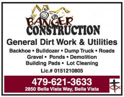 Banger Construction Ad for Dirt Work & Utilities